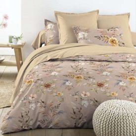   Digital Mokka Virágos  Mako Szatén Ágyneműhuzat Garnitúra