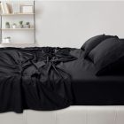 Hagyományos Szatén Lepedő Fekete