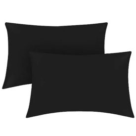 Fekete Szatén Félpárnahuzat