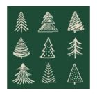 Frottier Karácsonyi Konyharuha Zöld Fenyő