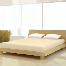 Világos Bézs Full Elasztán Deluxe Gumis Lepedő