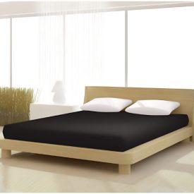 Fekete Full Elasztán Deluxe Gumis Lepedő