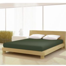 Olivzöld Full Elasztán Deluxe Gumis Lepedő