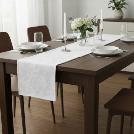 Jacquard  Fehér Indamintás Futó