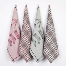 Jacquard  Karácsonyi Konyharuha Piros Zokni