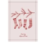 Jacquard  Karácsonyi Konyharuha Piros Zokni