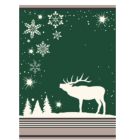 Jacquard  Karácsonyi Konyharuha Zöld Szarvas