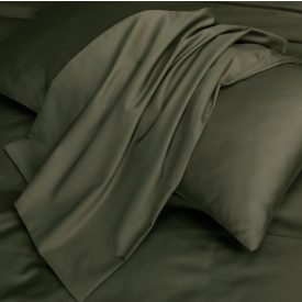 Olivzöld Szatén Nagypárnahuzat