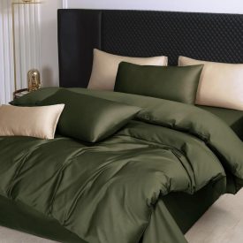 Olivzöld Mako Szatén Ágyneműhuzat Garnitúra